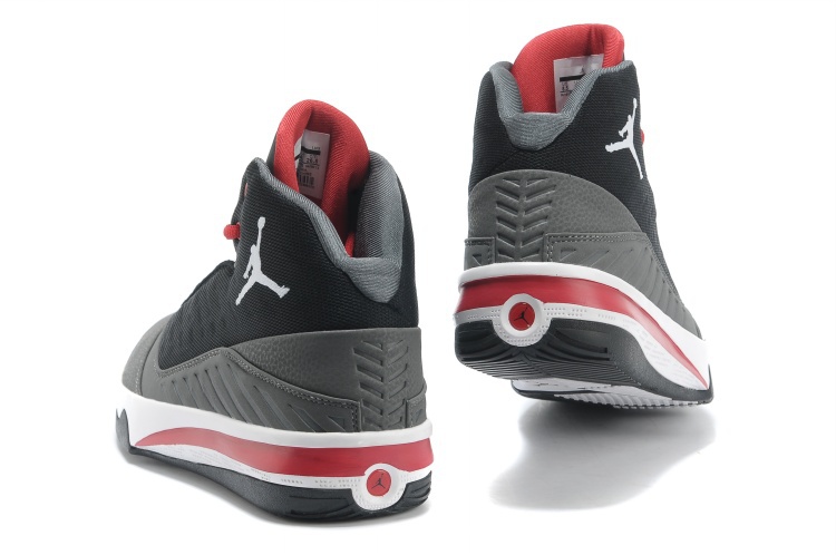 Jordan B`MO Black Grey Red White Shoes - Click Image to Close